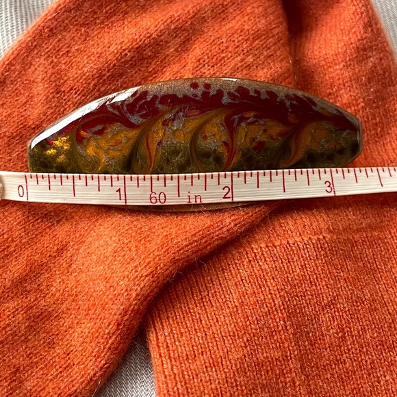 Artisan Hand Made Enameled Unique Hair Barrette - Picture 4 of 4